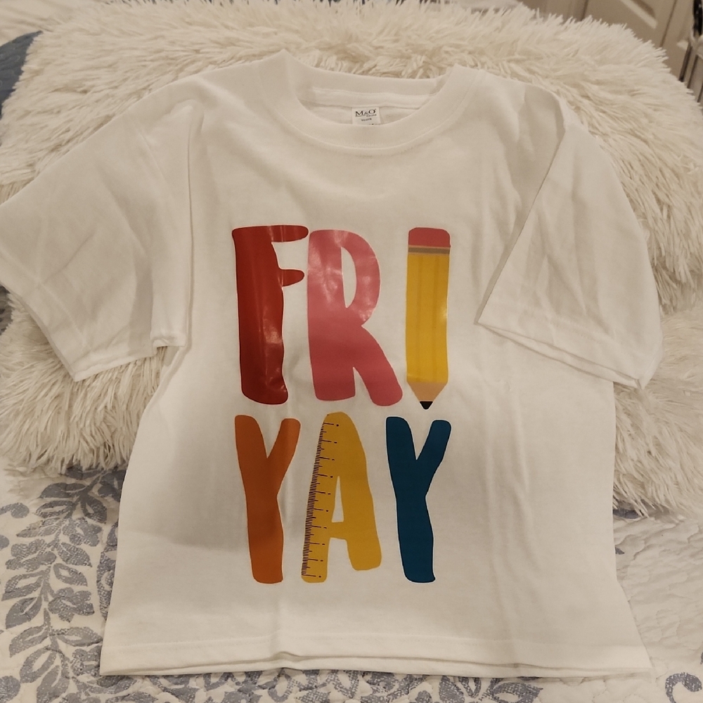 Kids Colorful 'FRIYAY' Graphic Tee